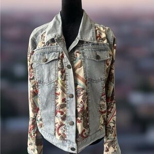 See and Be Seen Medium Paisley Print Denim Jacket YT3